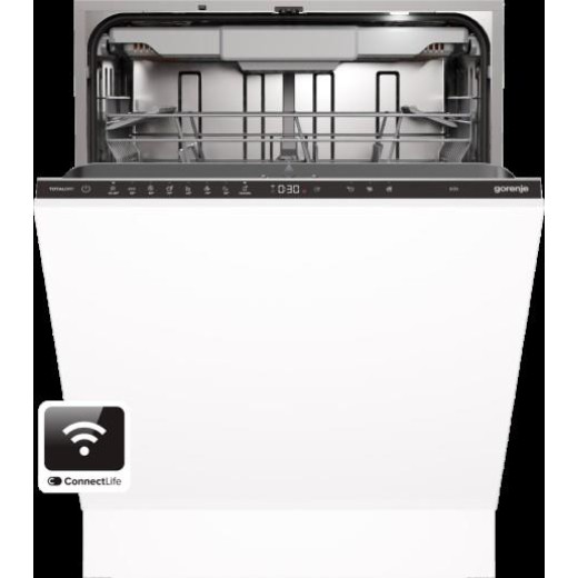 Посудомийна машина Gorenje вбудовувана, 16компл., A+++, 60см, інвертор,Wi-Fi, AquaStop, сенсорн.упр, 3и кошики, білий