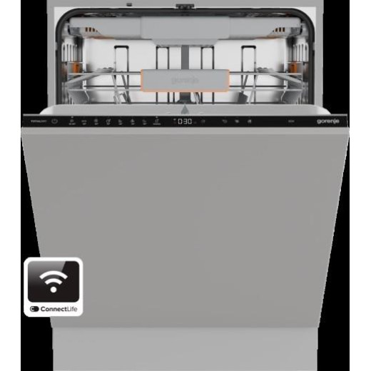 Посудомийна машина Gorenje вбудовувана, 16компл., A+++, 60см, інвертор,Wi-Fi, сенсорн.упр, 3и кошики, білий