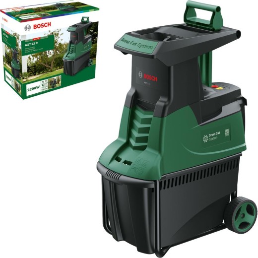 Подрібнювач садовий Bosch AXT22D 2200Вт 40 об/хв 38мм 53 л. 31.3кг ріжуча система Turbine-Cut низькошумний