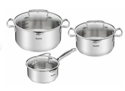 Набір посуду Tefal DUETTO+, 6предметів, нержавіюча сталь, скло