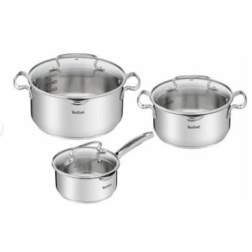 Набір посуду Tefal DUETTO+, 6предметів, нержавіюча сталь, скло