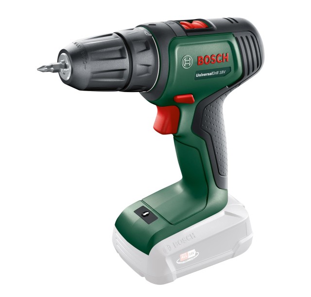 Шуруповерт-дриль Bosch UniversalDrill 18V, 2x1.5Ач, 40Нм, 440/1450 об/хв, ЗП, 1.2кг, кейс