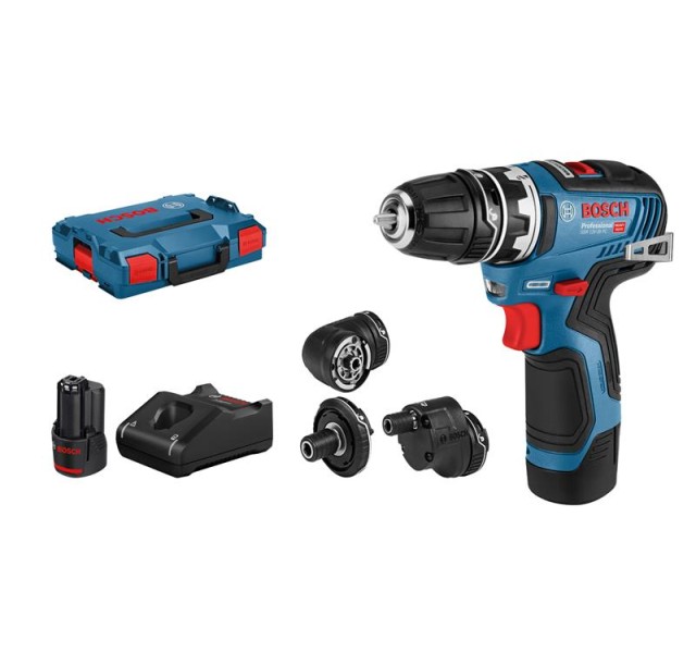 Шурупокрут-дриль акумуляторний Bosch GSR 12V-35 FC 18В 2х3.0А·год 20·350Нм 0·1750об·хв кейс L-Boxx 2.1кг