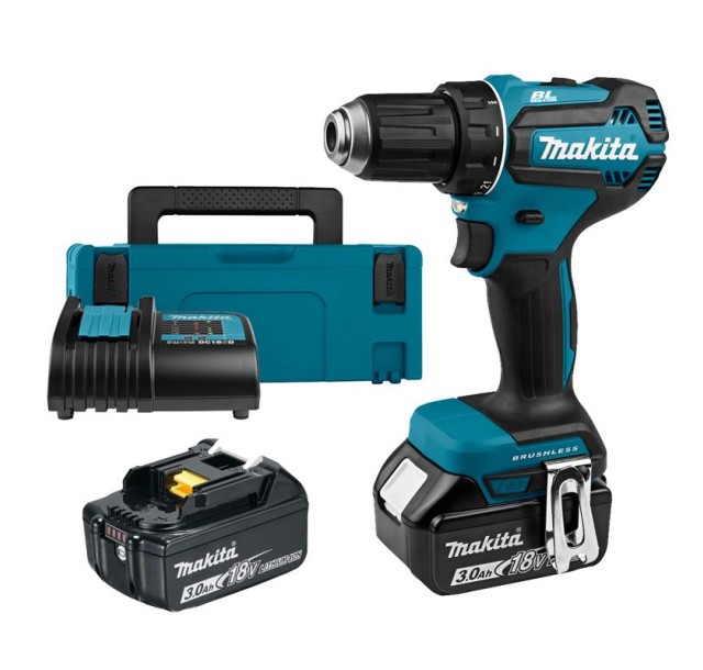 Шурупокрут-дриль акумуляторний Makita DDF485SFJ 18B 1х3А·год 27-50Нм 0-500·0-1900 об·хв кейс 1.7кг