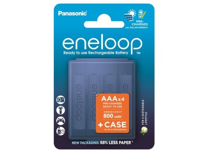 Акумулятор Panasonic Eneloop NI-MH  AAA 800 мАг, 4 шт, з кейсом для зберігання