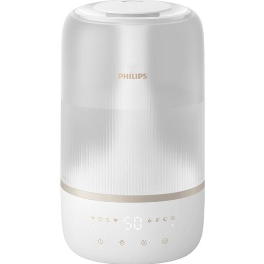 Зволожувач повітря Philips традиційне зволоження Series 1001, 41м2, 3л, 275мл/г, електр. кер-ння, режим сну, нічник, білий