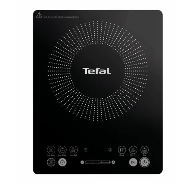 Плитка настільна Tefal індукційна Everyday Slim, комфорок - 1 на 2.1кВт, керування - сенсорне, пррограм - 6, чорний