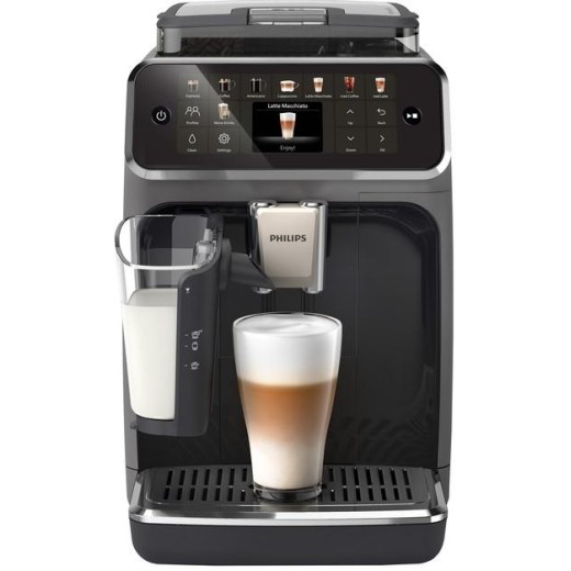Кавомашина Philips Series 5500, 1.8л, зерно+мелена, автомат.капуч, дисплей, авторецептів -22, холодна кава, сріблясто-чорний