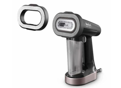 Відпарювач Tefal компактний Pure Force 3в1, 1800Вт, 180мл, постійна пара - 35гр, керам. підошва, чорно-рожевий