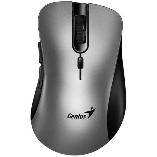 Миша Genius Ergo 8100S, Silent, AI, WL, сірий