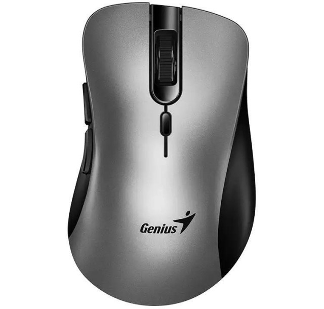 Миша Genius Ergo 8100S, Silent, AI, WL, сірий