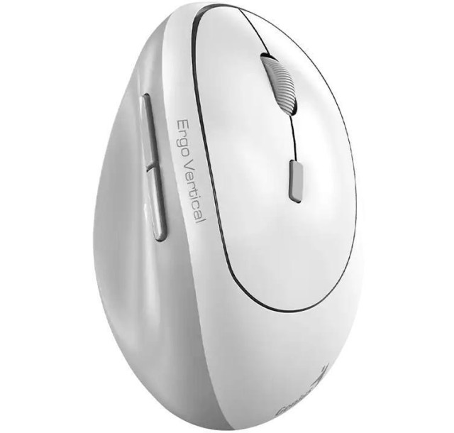 Миша Genius Ergo 8350S, Silent, AI, WL, біло-сірий