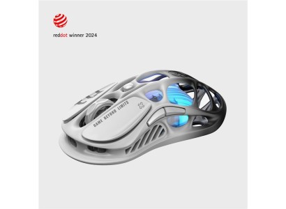 Миша GravaStar Mercury M1 Pro, BT/WL/USB-A, RGB, чорно-білий
