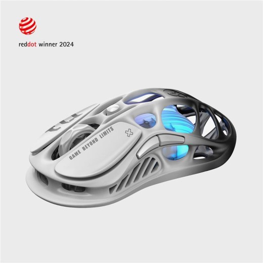 Миша GravaStar Mercury M1 Pro, BT/WL/USB-A, RGB, чорно-білий