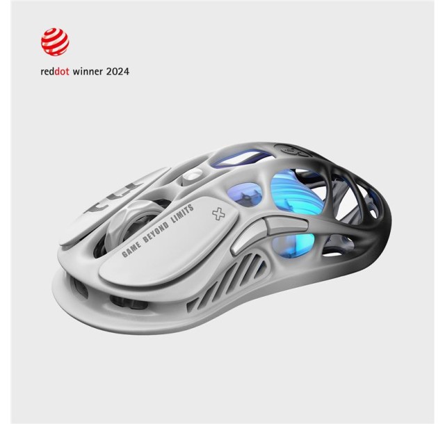 Миша GravaStar Mercury M1 Pro, BT/WL/USB-A, RGB, чорно-білий