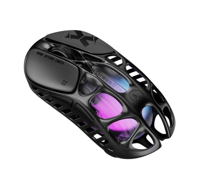 Миша GravaStar Mercury M2, BT/WL/USB-A, RGB, чорно-прозорий