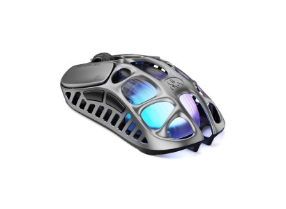 Миша GravaStar Mercury X Pro, 8K, BT/WL/USB-A, RGB, сірий