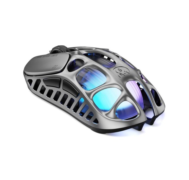 Миша GravaStar Mercury X Pro, 8K, BT/WL/USB-A, RGB, сірий