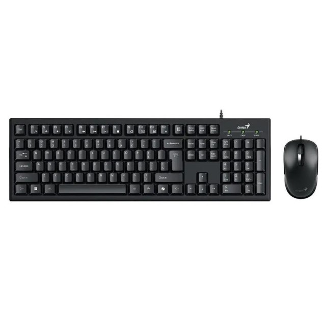 Комплект клавіатура та миша Genius KM-100SE, AI, EN/UKR, чорний