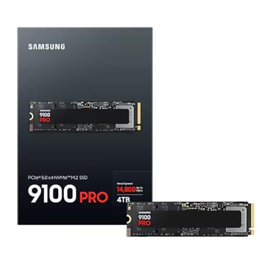 Накопичувач SSD Samsung M.2 4TB PCIe 5.0 9100PRO+ радіатор