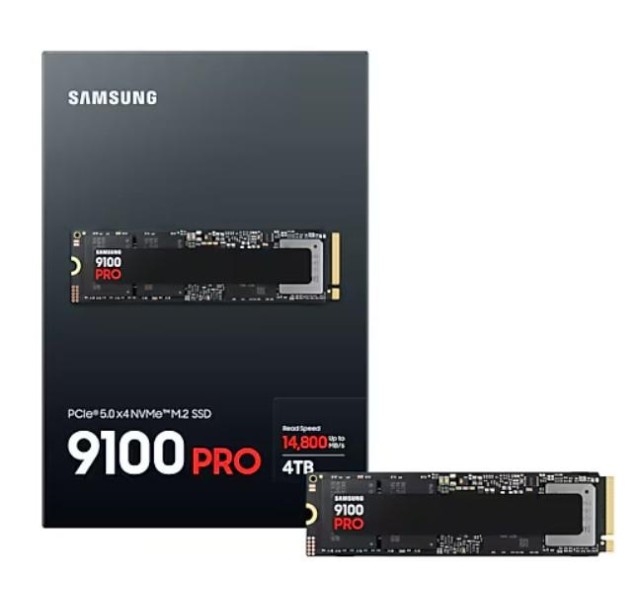 Накопичувач SSD Samsung M.2 4TB PCIe 5.0 9100PRO+ радіатор
