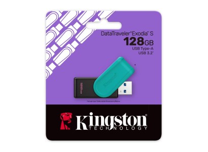 Накопичувач Kingston  128GB USB 3.2 Type-A Gen1 DT Exodia S