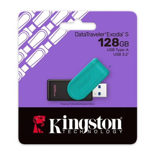 Накопичувач Kingston  128GB USB 3.2 Type-A Gen1 DT Exodia S