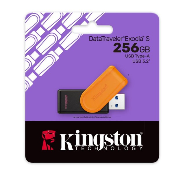 Накопичувач Kingston  256GB USB 3.2 Type-A Gen1 DT Exodia S