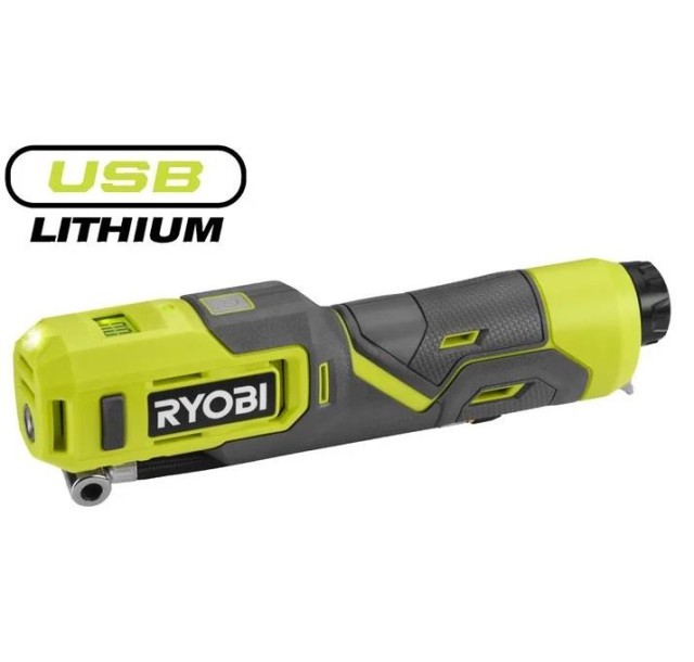 Насос велосипедний акумуляторний Ryobi USB Lithium RI4-0 4В 6.9бар дисплей підсвічування 0.5кг без АКБ та ЗП