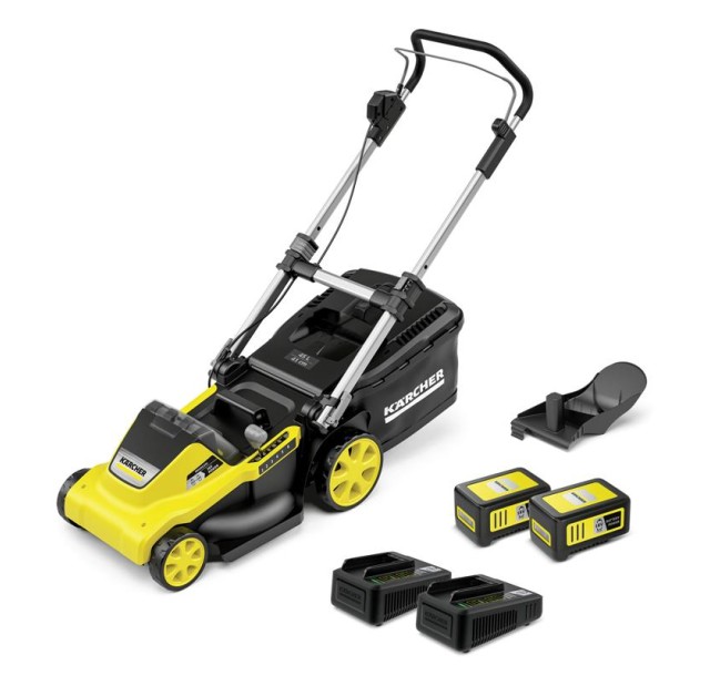 Газонокосарка акумуляторна Karcher LMO 5-18 Dual Battery Set 36В (18В+18В) акб 2х5А·год 41см 25-70см до 550м.кв