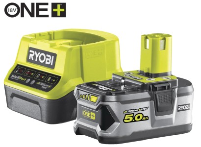 Набір акумулятора та зарядного пристрою Ryobi ONE+ RC18120-150 18В 1х5А·год ЗП 2А