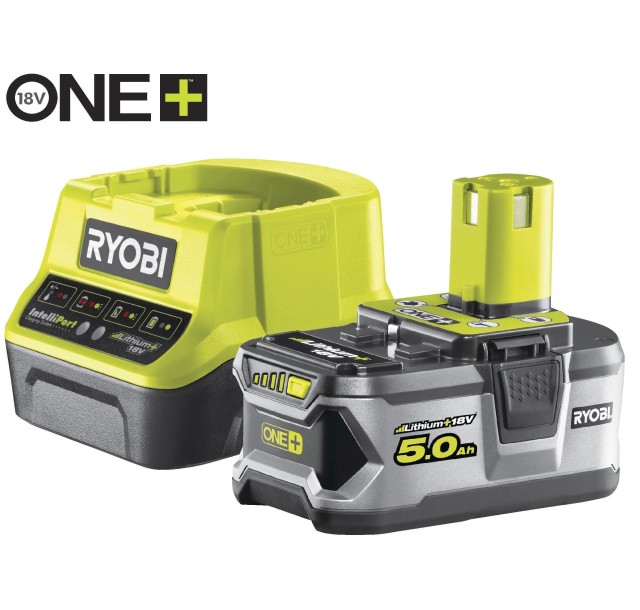 Набір акумулятора та зарядного пристрою Ryobi ONE+ RC18120-150 18В 1х5А·год ЗП 2А