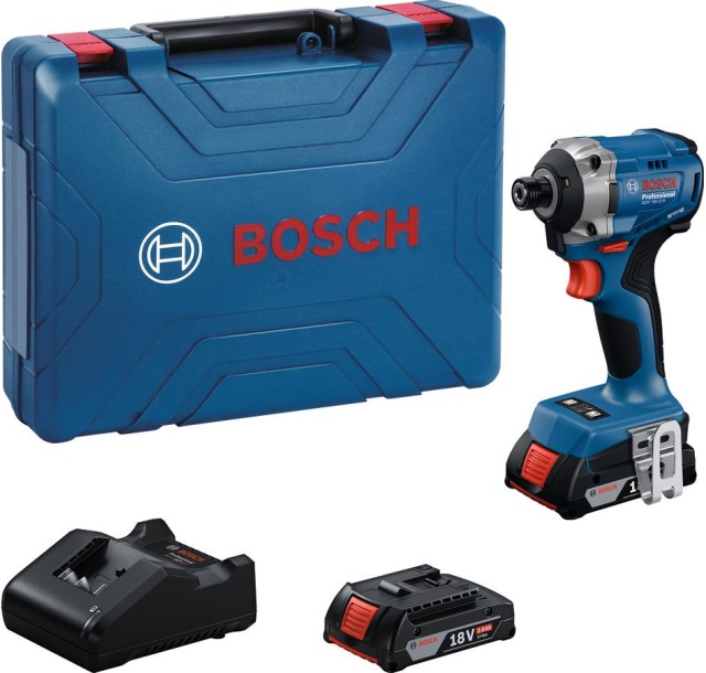 Гвинтоверт ударний акумуляторний Bosch GDR 18V-215 18В АКБ 2х2А·год 3800об·хв 215Нм M6-M16 ЗП GAL18V-20 кейс 1кг