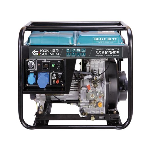 Генератор дизельний Konner&Sohnen KS 6100HDE (EURO V), 230В, 5.5/5.0кВт, електростарт, передстартовий ппідігрів, 107кг