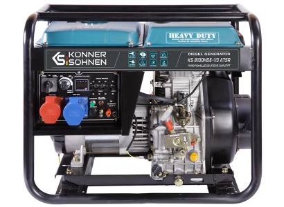 Генератор дизельний Konner&Sohnen KS 8100HDE-1/3 ATSR (EURO V), 230/400В, 5.5/6.0кВт, передстартовий підігрів, вихід ATS, 117кг