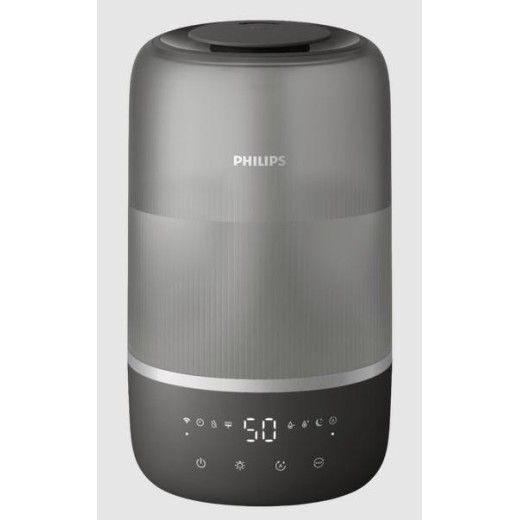 Зволожувач повітря Philips традиційне зволоження Series 1000, 41м2, 3л, 275мл/г, електр. кер-ння, режим сну, нічник, темно-синій