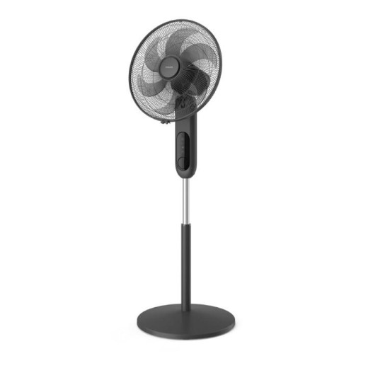 Вентилятор Philips підлоговий Series 1001, 45см, 47Вт, пульт ДК, опора кругла, ароматерапія, чорний