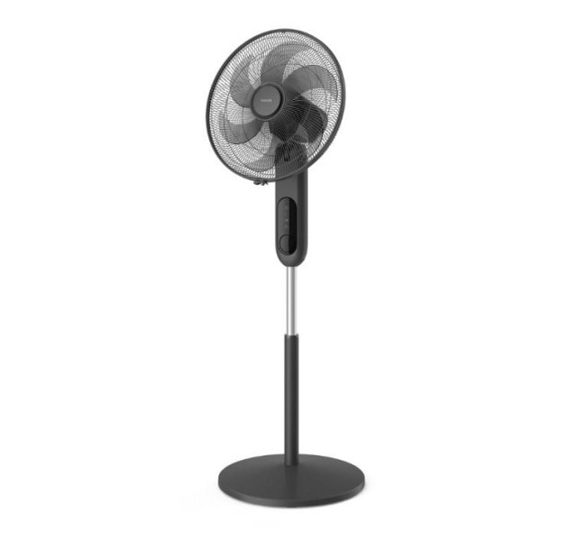 Вентилятор Philips підлоговий Series 1001, 45см, 47Вт, пульт ДК, опора кругла, ароматерапія, чорний