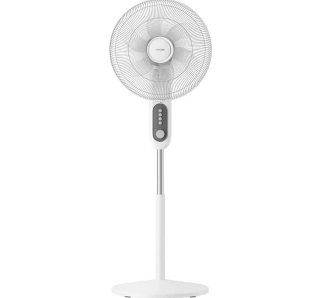 Вентилятор Philips підлоговий Series 1001, 45см, 47Вт, пульт ДК, опора кругла, білий