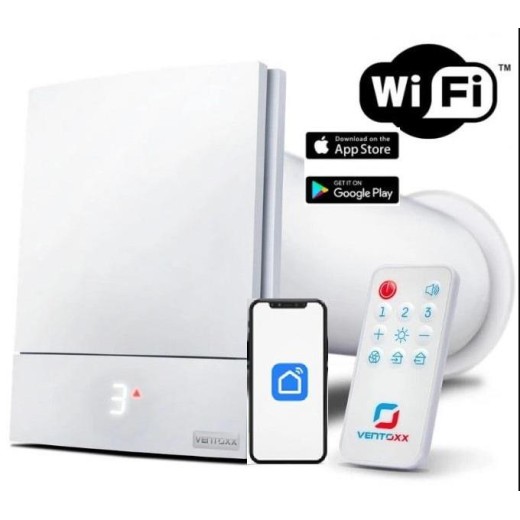 Рекуператор Ventoxx Harmony Smart 0,75м  пульт дистанційного керування Wi-Fi LED-індикація пластикова решітка