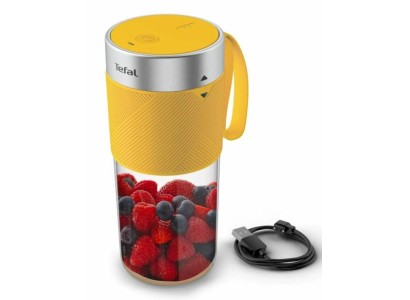 Блендер Tefal Lightmix портативний для смузі, чаша-300мл, USB, тритан, жовтий