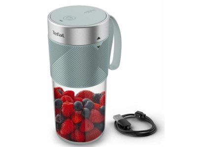 Блендер Tefal Lightmix портативний для смузі, чаша-300мл, USB, тритан, зелений