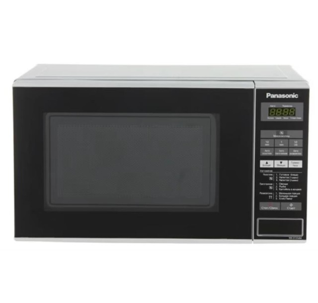 Мікрохвильова піч Panasonic, 20л, 800Вт, дисплей, відкр.кнопкою, нерж
