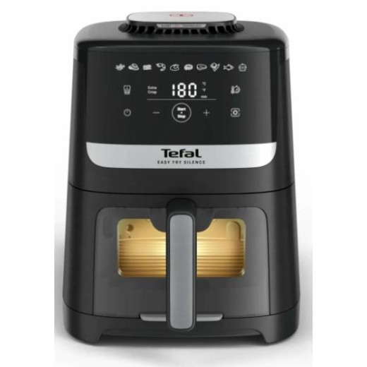 Мультипіч Tefal Easy Fry Silence Vision, 1670Вт, чаша-5л, сенсорне керув., 10 програм, з віконцем, пластик, чорний