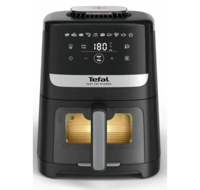 Мультипіч Tefal Easy Fry Silence Vision, 1670Вт, чаша-5л, сенсорне керув., 10 програм, з віконцем, пластик, чорний