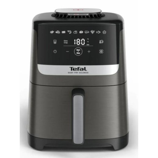 Мультипіч Tefal Easy Fry Silence, 1670Вт, чаша-5л, сенсорне керув., 10 програм, пластик, темно сірий-чорний