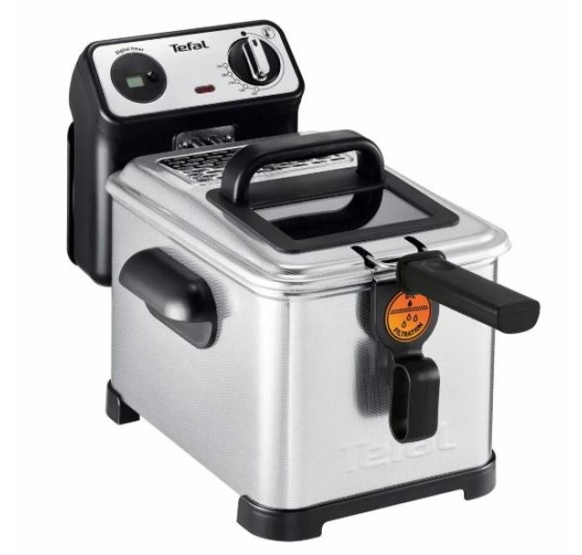Фритюрниця Tefal Filtra Pro, 2400Вт, ємність-3л, механічне керув., від 150°C до 190°C нержавіюча сталь, чорний