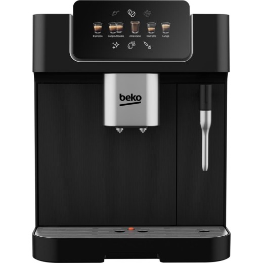 Кавомашина Beko 2.0л, зерно, ручний капучинатор, авторецептів - 5, чорний