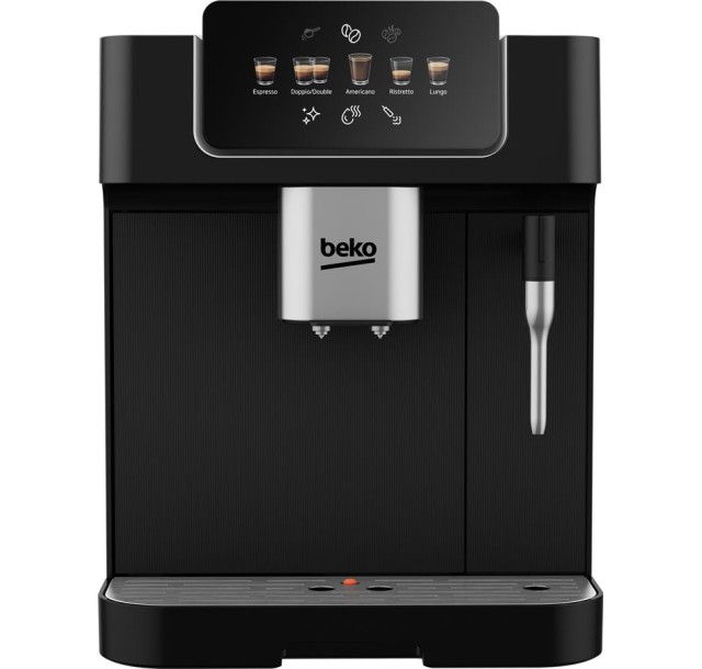 Кавомашина Beko 2.0л, зерно, ручний капучинатор, авторецептів - 5, чорний