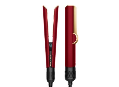 Випрямляч Dyson з вологого на сухе HТ01 Airstrait Red Velvet/Gold, темп.режимів-3, 80-140С, OLED-дисплей, метал, червоний